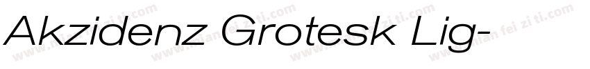 Akzidenz Grotesk Lig字体转换